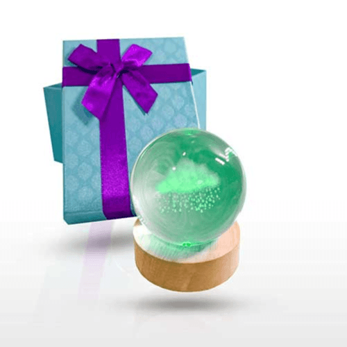 Girl gift , kids gift ,Light-Up Glass Crystal Balls Cloud with a Gift box