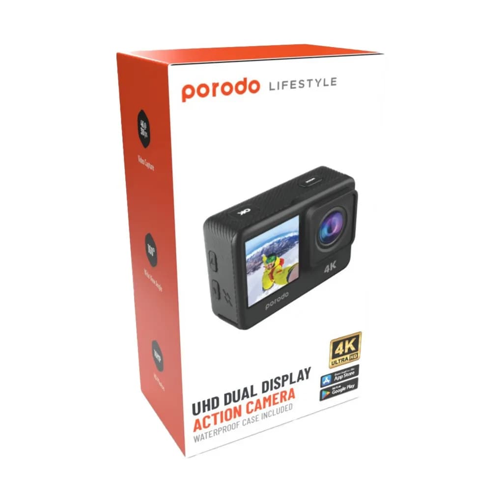 PORODO LIFESTYLE WATERPROOF 4K ACTION CAMERA