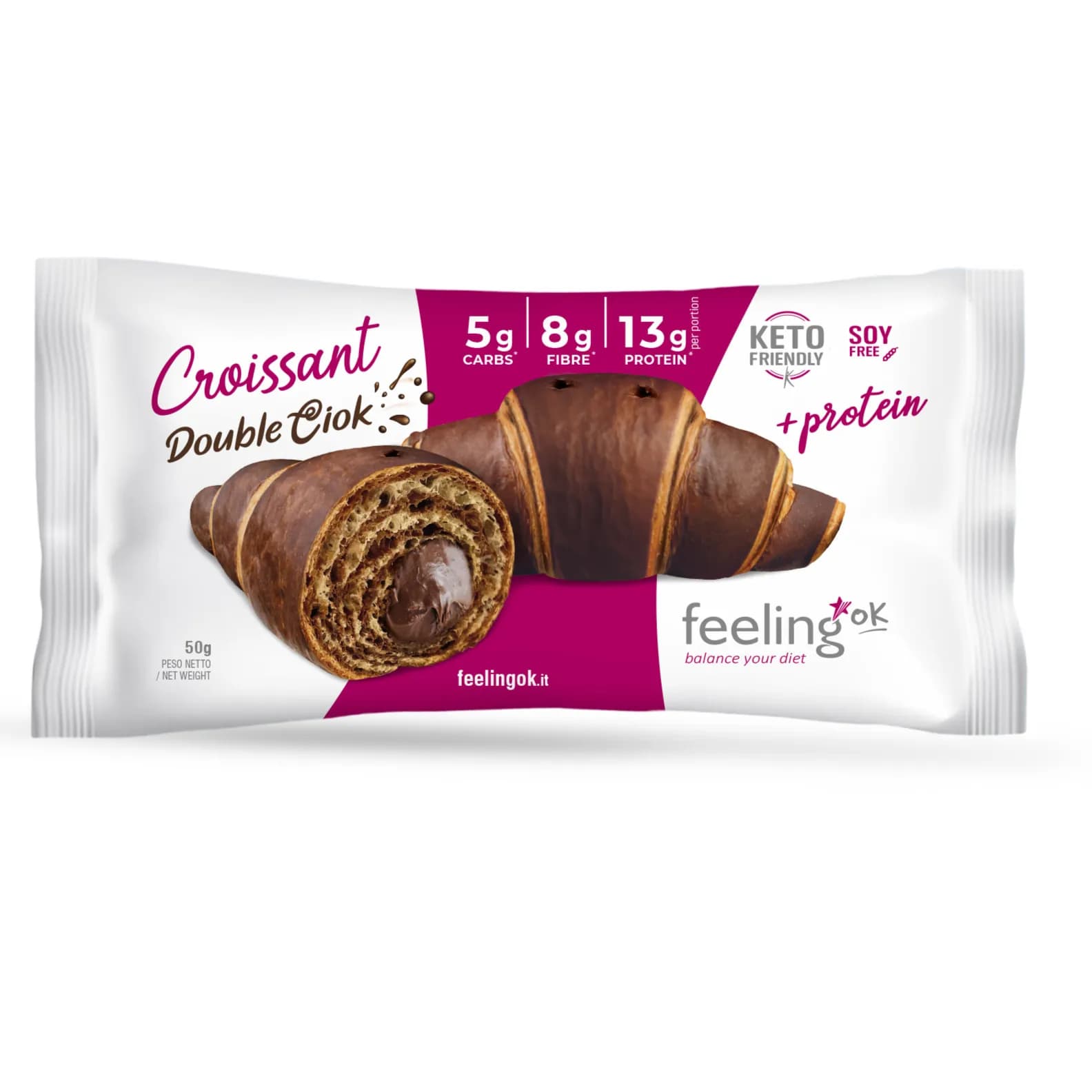 Feeling Ok Protein Croissant Double Chocolate 50g