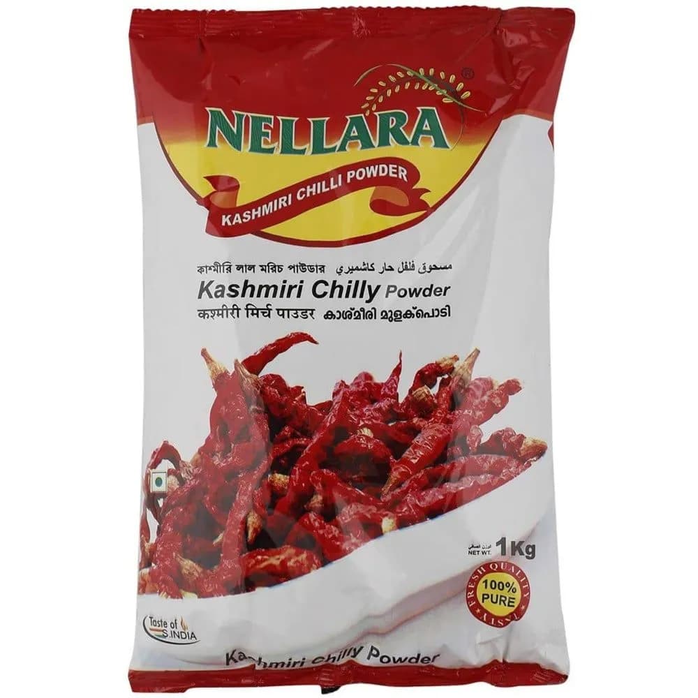 Nellara Kasmiri Chilli Pwdr 1kg Bag