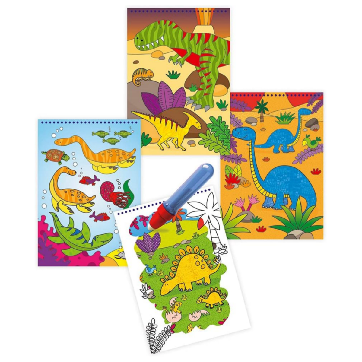 Galt Water Magic - Dinosaurs Colouring Book With Water Pen For kids - DWFS89