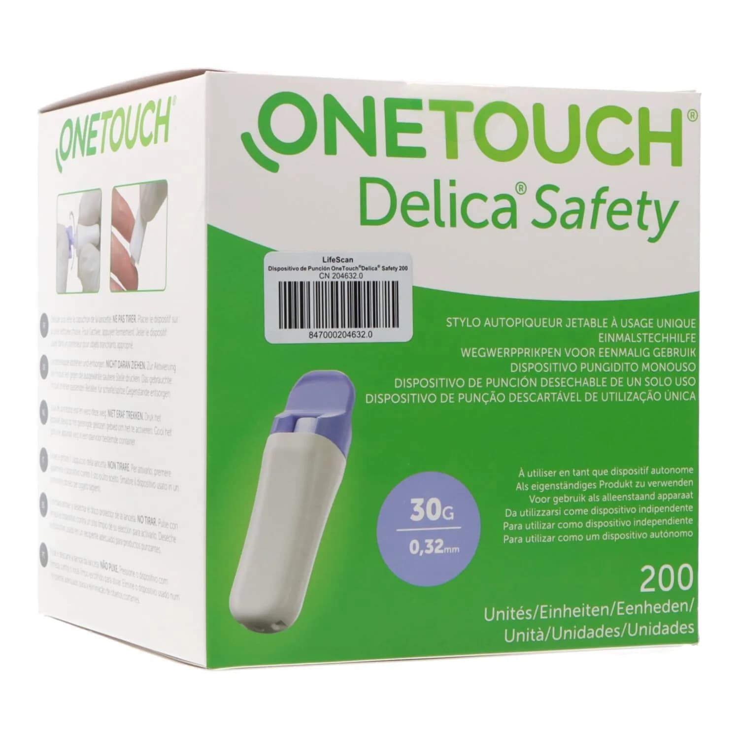 ONE TOUCH DELICA SAFETY LANCET 200S