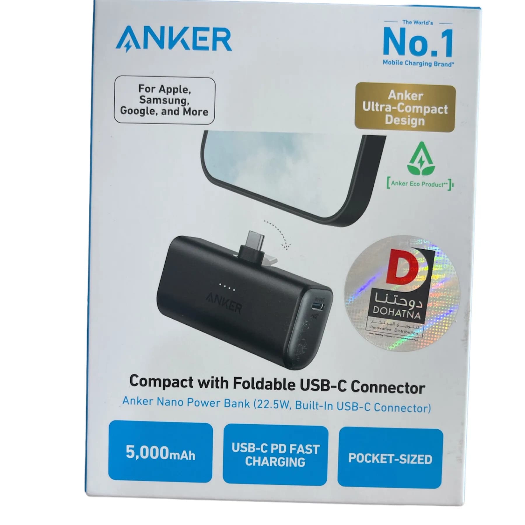 Anker nano power bank 22,5w usb-c 5000 mah