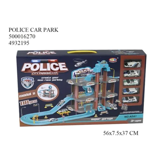 police city parking lot model 2, 118pcs super garage no.A241