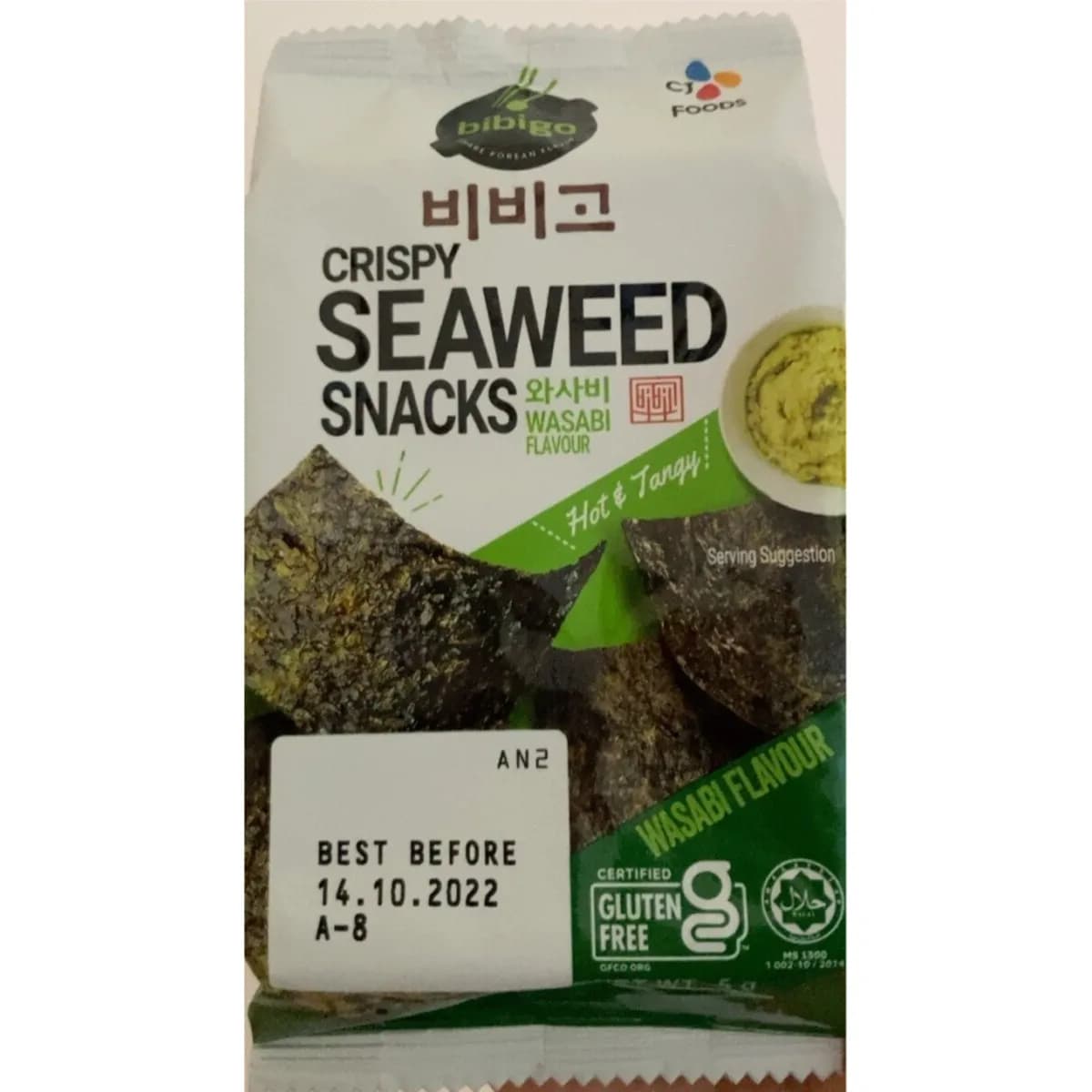 bibigo Seaweed Snack Wasabi, 5g