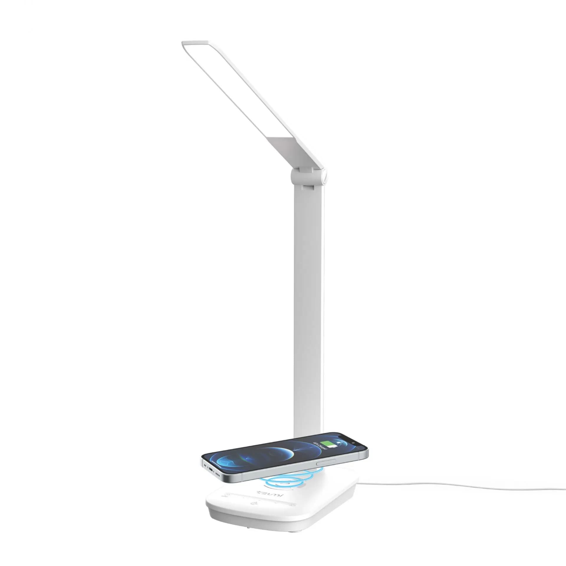 Yesido Desk Lamp With Mobile Wireless Charging And Digital Clock