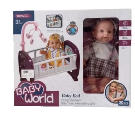 Baby World Doll with bed and accessories