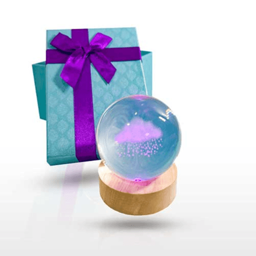Girl gift , kids gift ,Light-Up Glass Crystal Balls Cloud with a Gift box