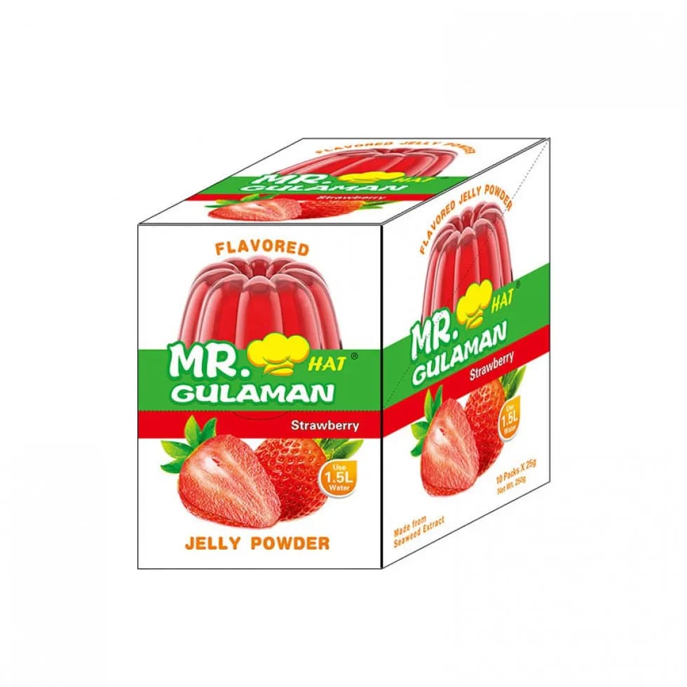 Mr. Gulaman Flavored Jelly Powder Strawberry, 10x25g