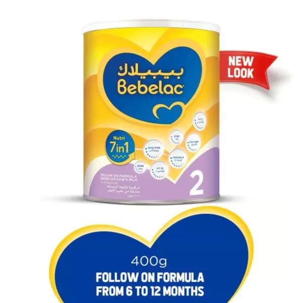 Bebelac 2 baby milk Nutri 7in1 From age 6-12months 400gm