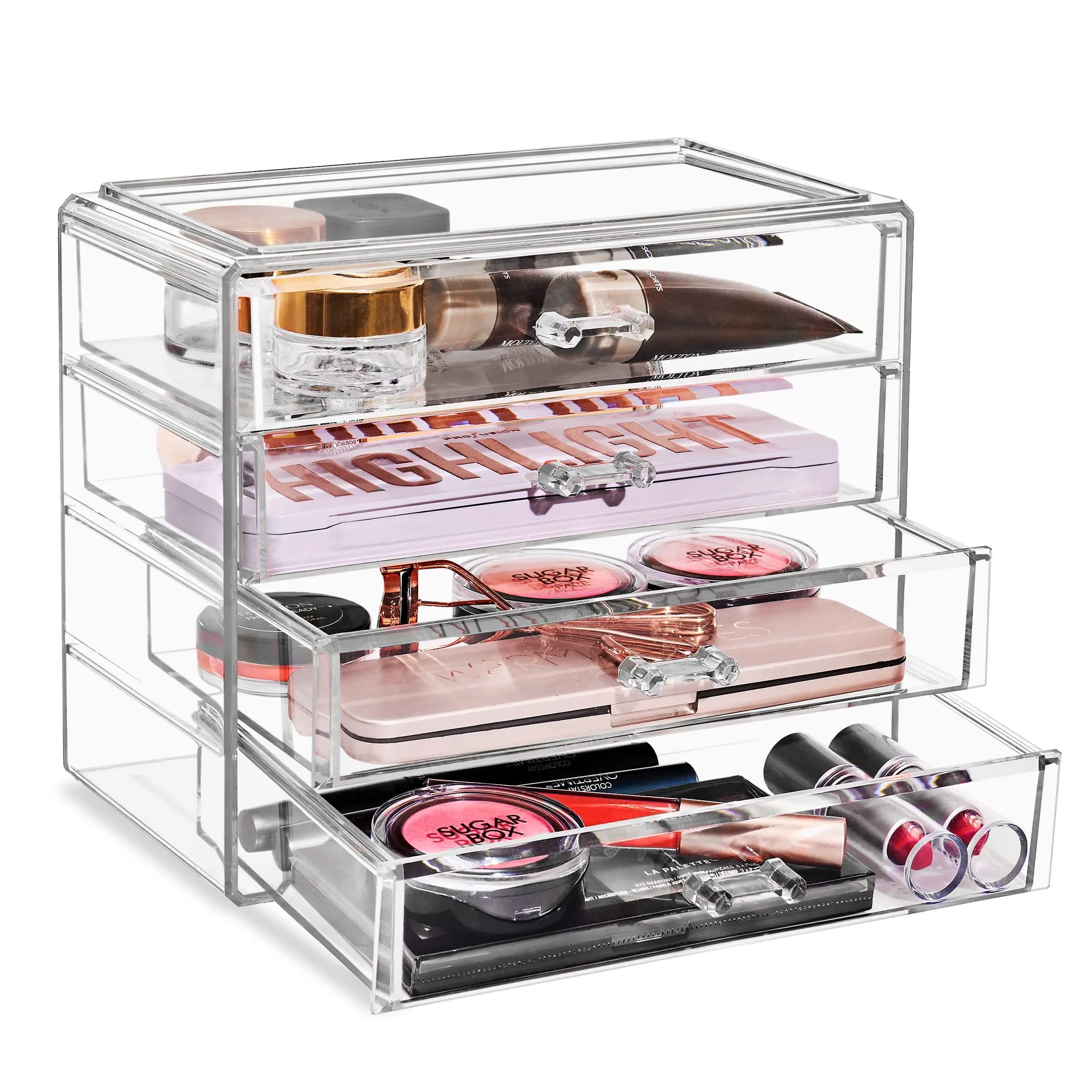 Vague Large Acrylic Cosmetic Jewelery 4 Drawer