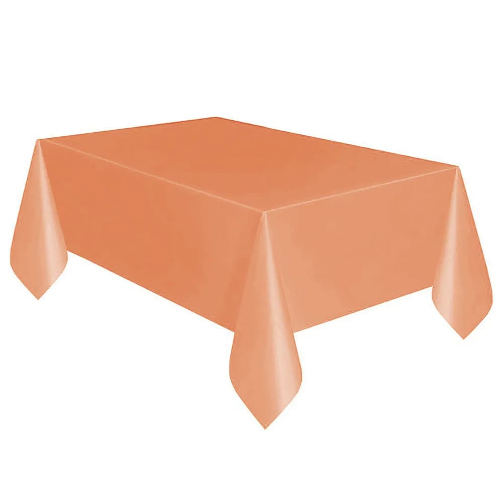 Plastic Table Cover Peach (135cm X 270cm)