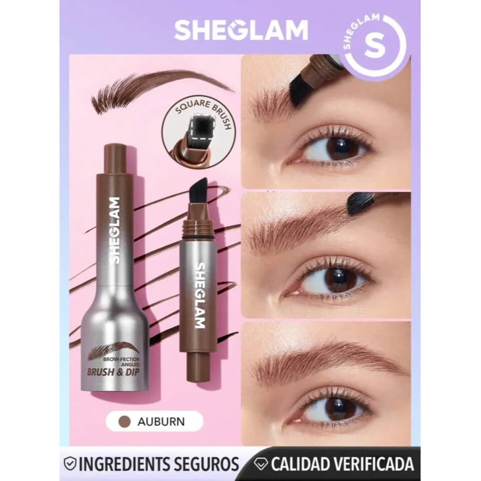 SHEGLAM SOFT BROW FECTION ANGLED BRUSH & DIP AUBURN