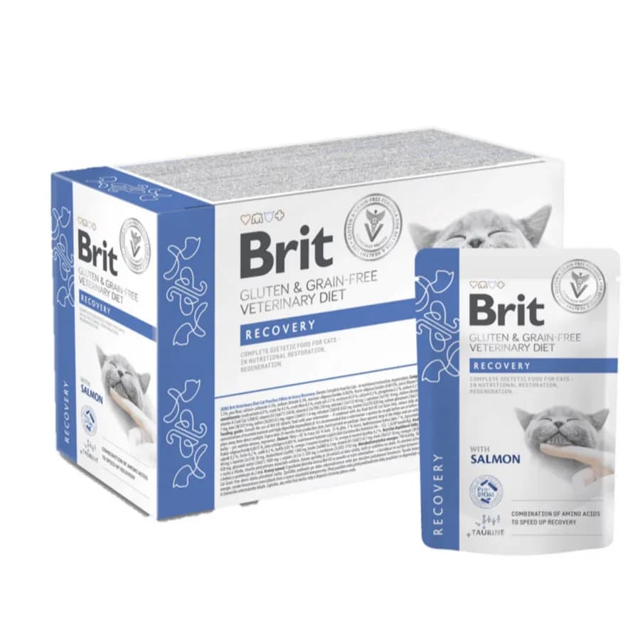 Brit Grain & Gluten-Free VD Cat Pouch fillets in Gravy Recovery 12x 85 g