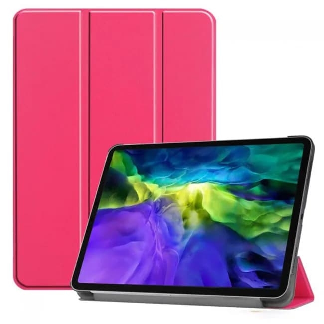 Book Cover Smart Case for iPad 12.9 Inch - Hot Pink