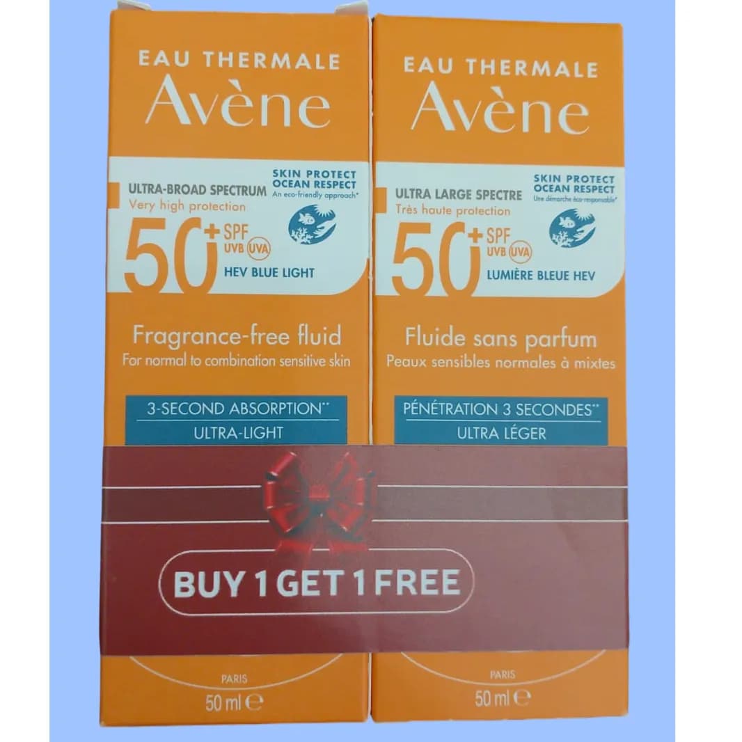 AVENE FLUID 50+ FRAGRANCE FREE ( Sans Parfum Fluid ) 50ML PROMO 1+1