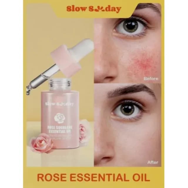 slow & day rose squaline essential oil facial care