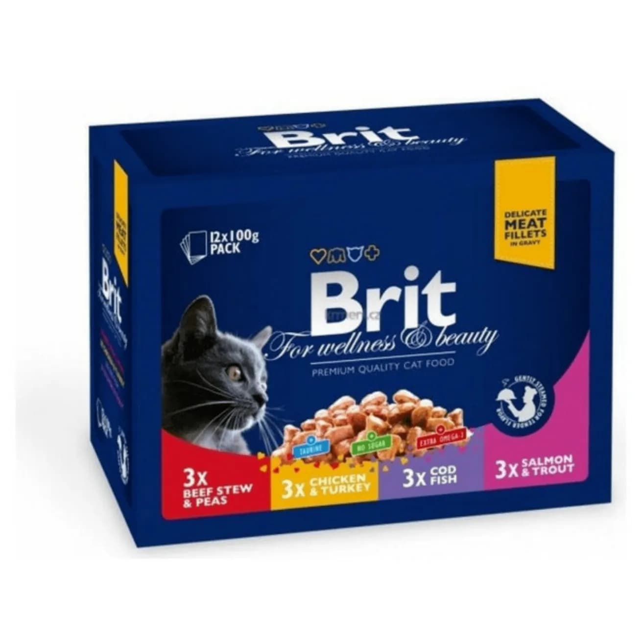 Brit Premium Cat Pouch Family Plate 1200 g (12x100 g)