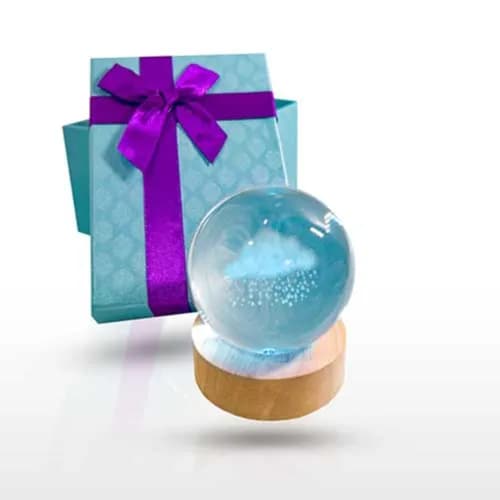 Light-Up Glass Crystal Balls Cloud with a Gift box