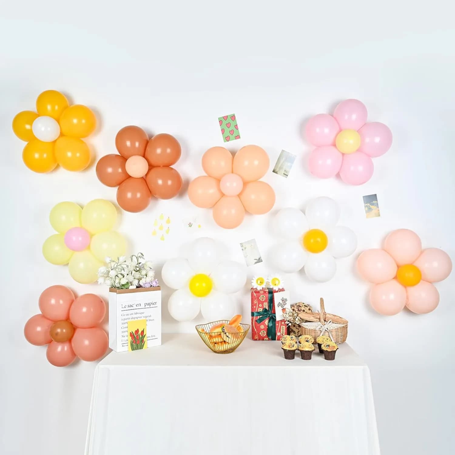 1pc Daisy Flower Balloon - Air Filled And Ready To Use