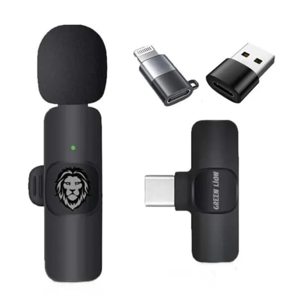 3in1 Wireless Microphone - Green Lion