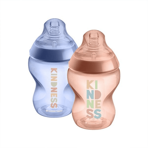 Tommee Tippee Closer To Nature Feeding Bottle, 260Ml X 2 - Girl
