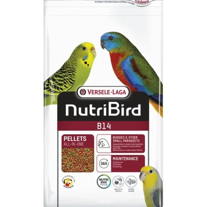 VERSELE- LAGA NUTRI BIRDS B14 BUDGIE AND OTHER SMALL PARKEETS PALLETES 800G