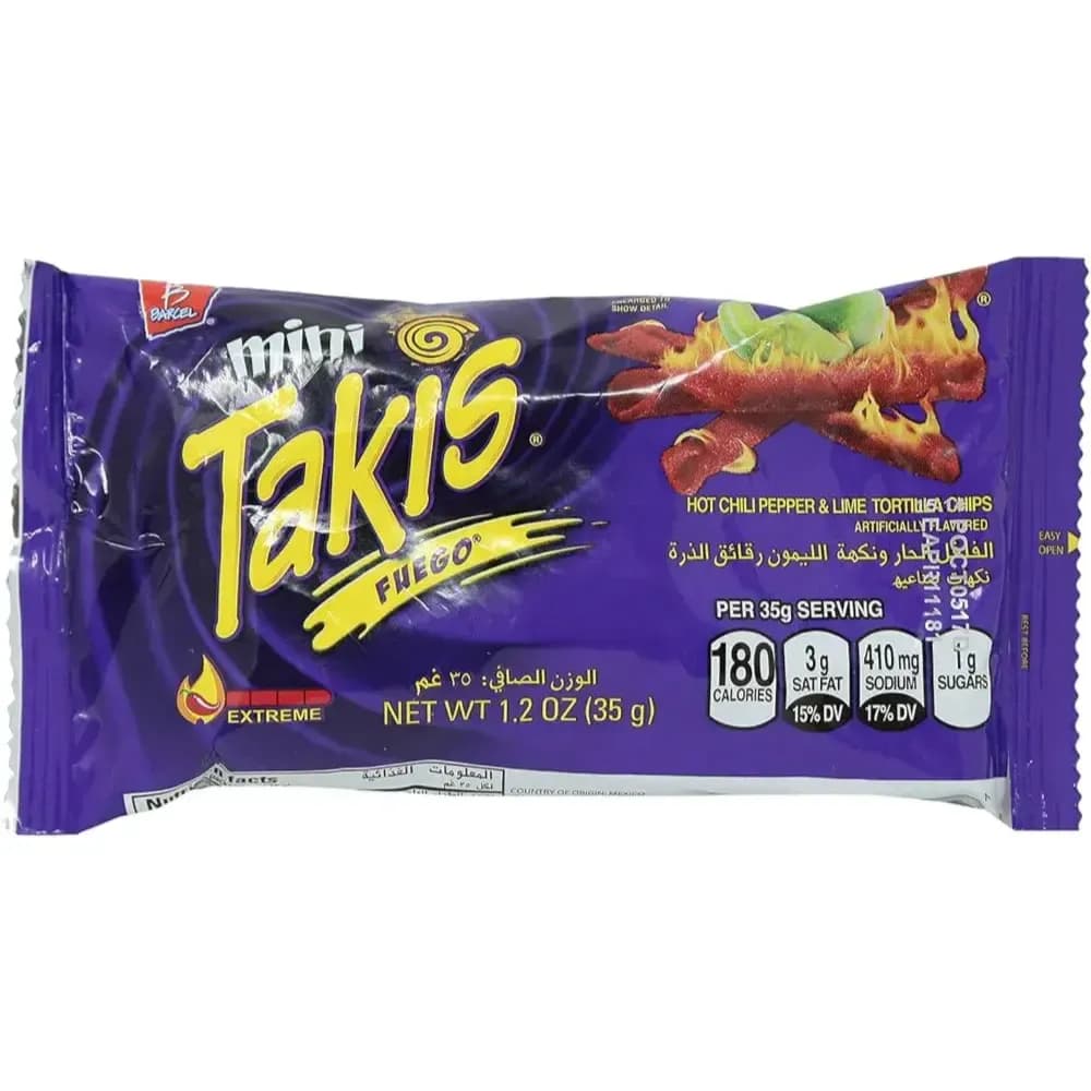 Takis Fuego Hot Chili Pepper & Lime 35Gm