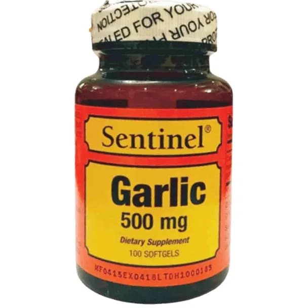 sentinel garlic 500 mg 100 softgels