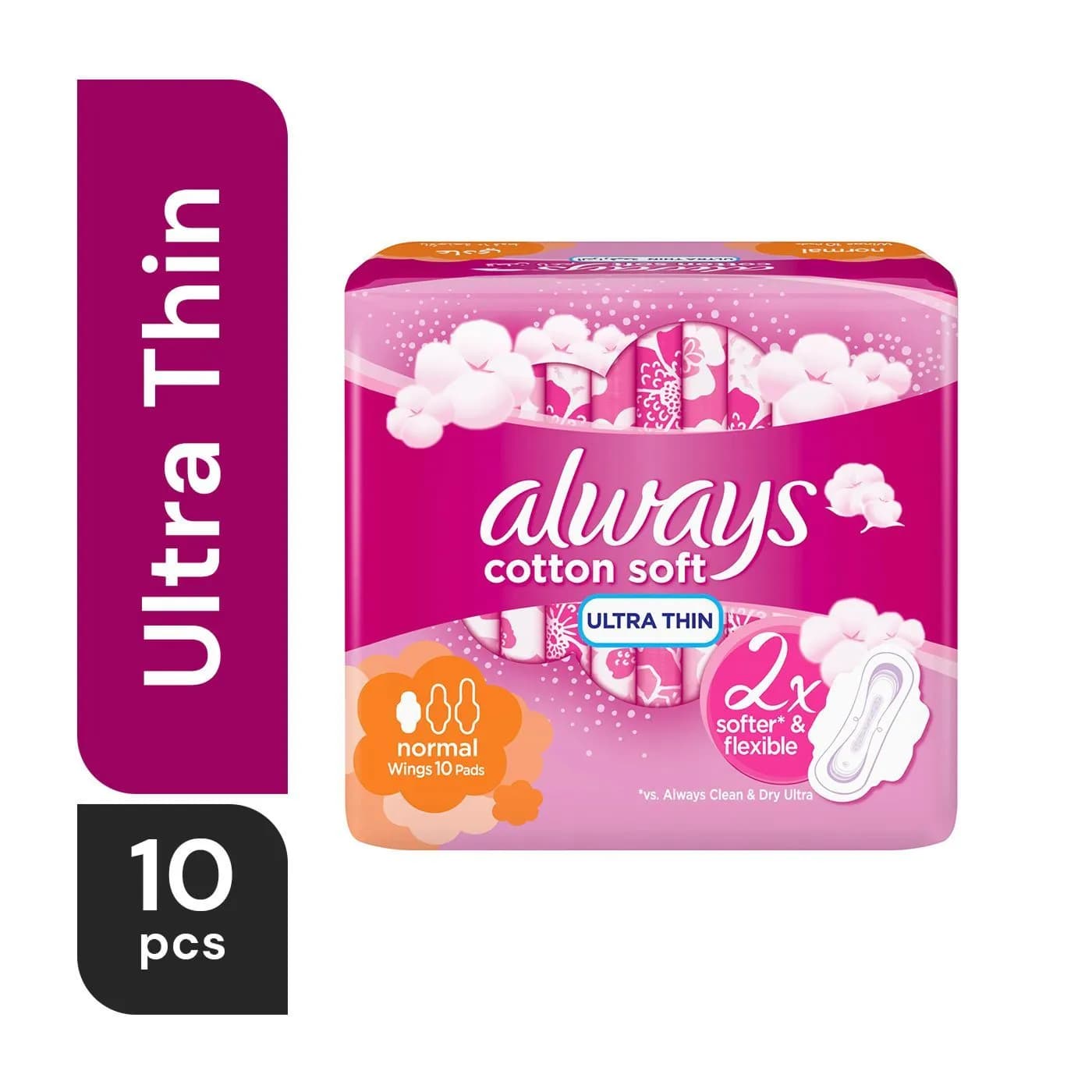 Always Cottony Soft Ultra Thin Night Wings 10Pads