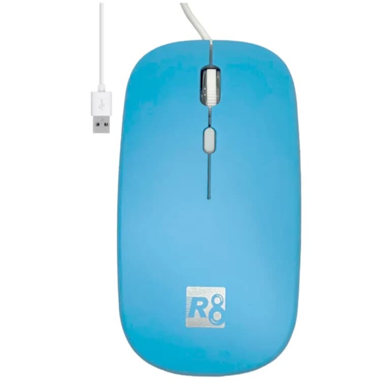 Wired Mouse with cool lighting for computer and Laptop - R8 1612 Blue