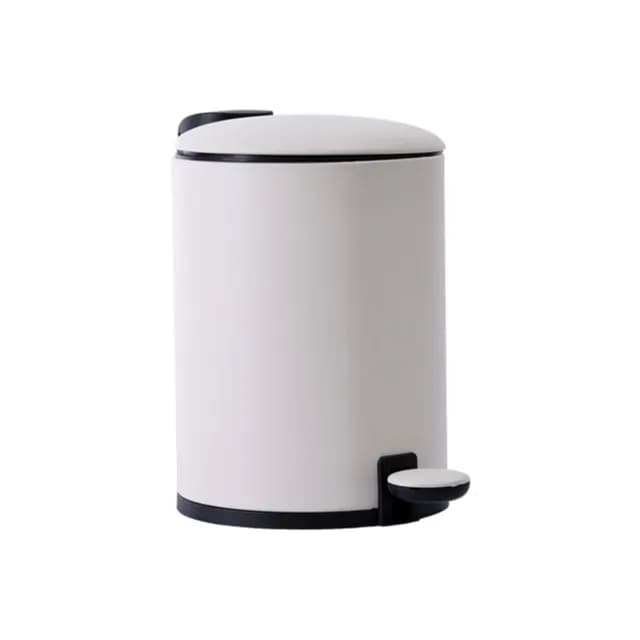 Vague 3 Liter Pedal Bin With Soft Closing Lid White