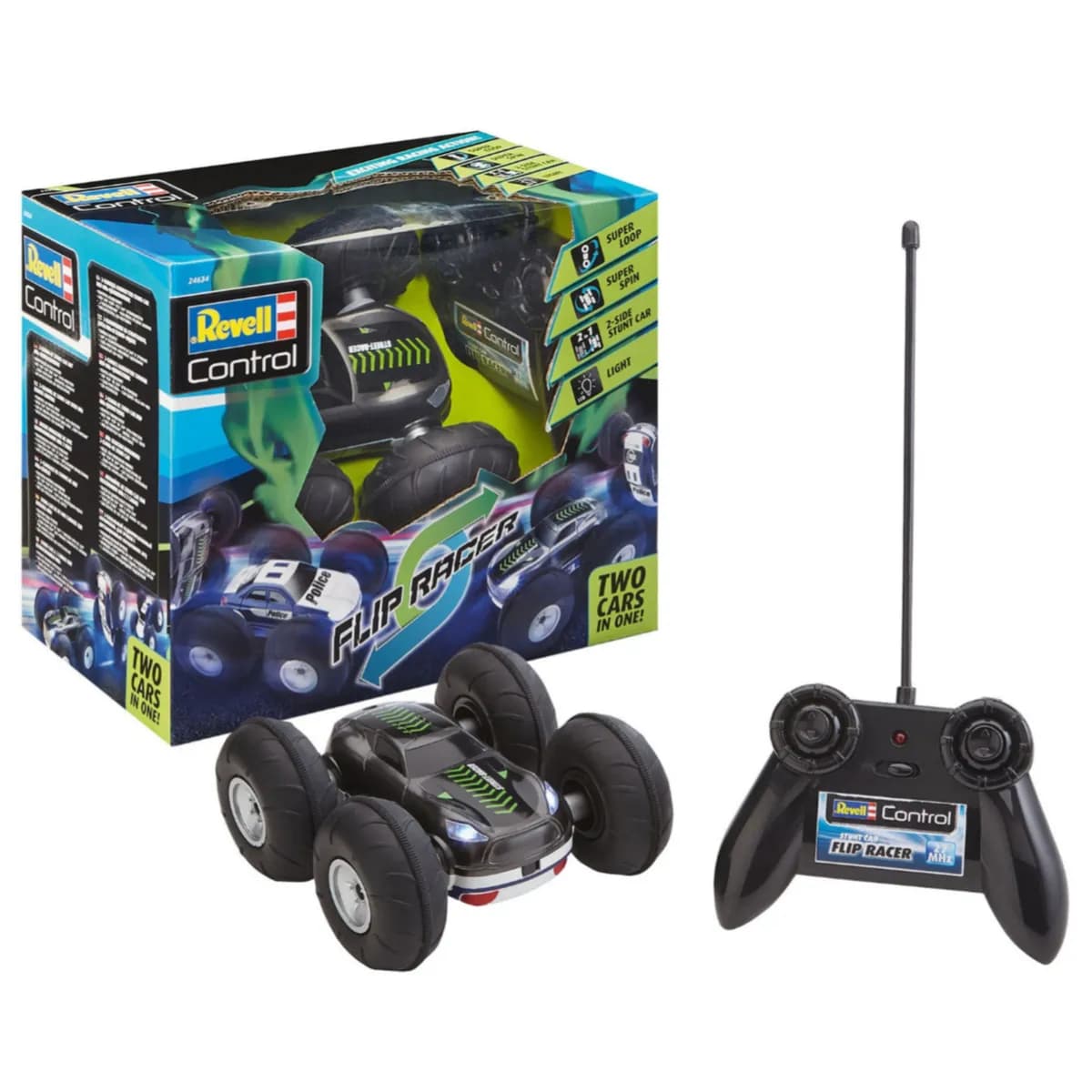 Revell Stunt Car Double Sided FlipRacer Remote Control Car For Kids - RCFS76