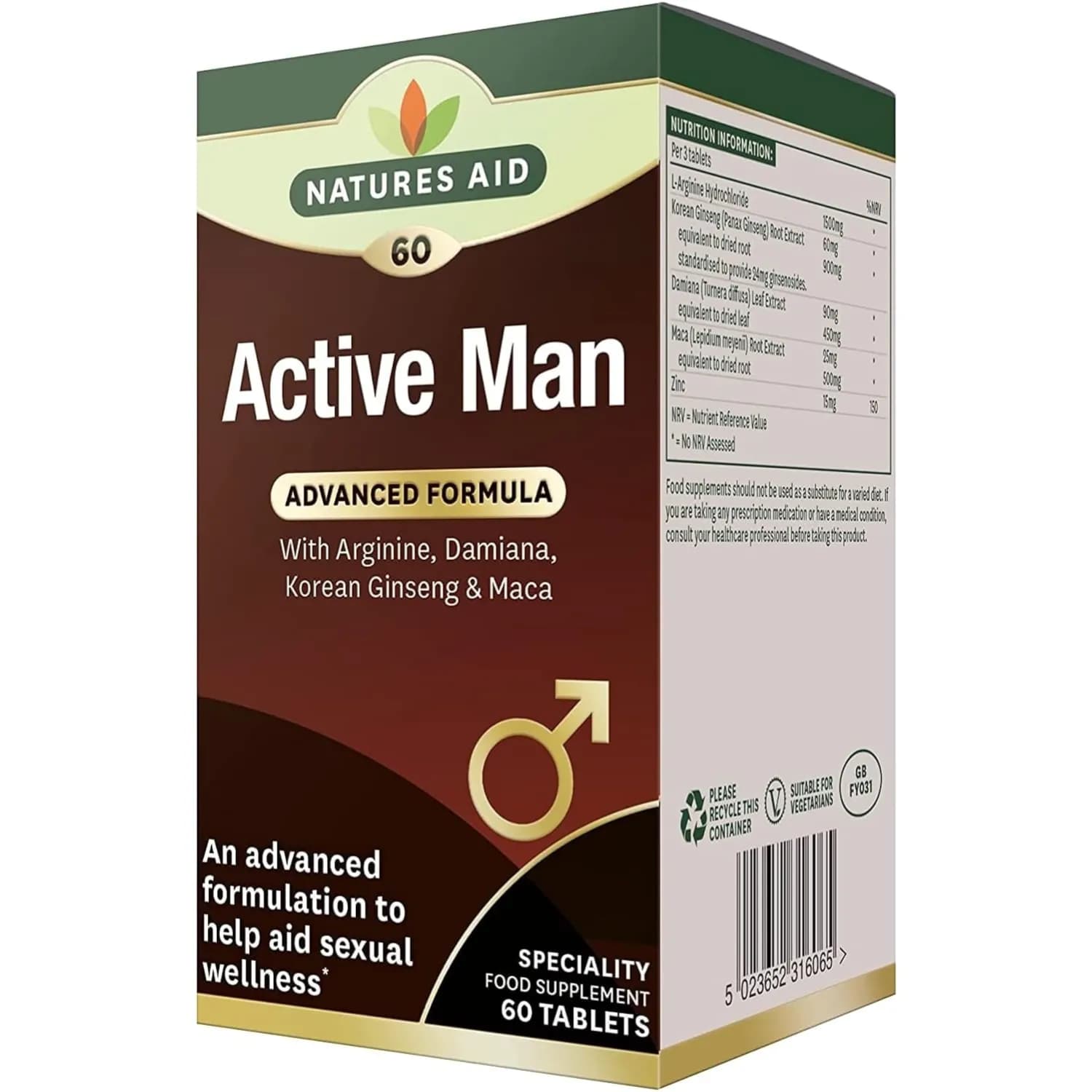 Nature Aid Active Man 60 Tab