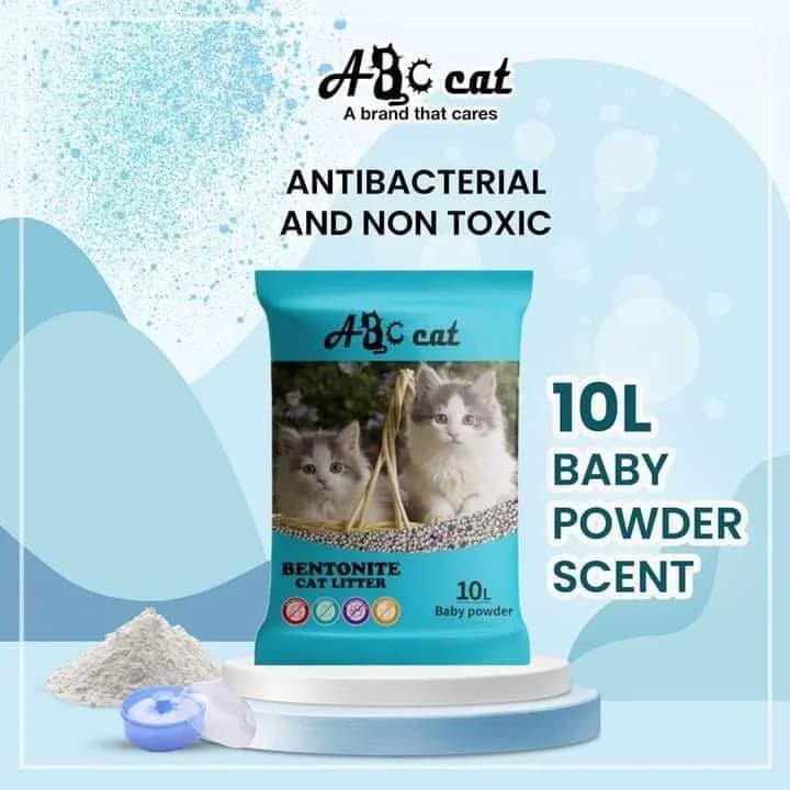 Abc cat litter baby powder