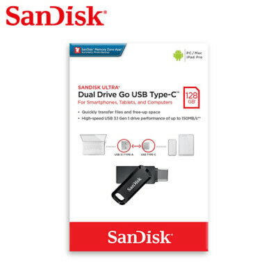 SANDISK ULTRA DUAL DRIVE GO USB TYPE-C 128GB [ SPEED UP TO 400 MB/s read ]