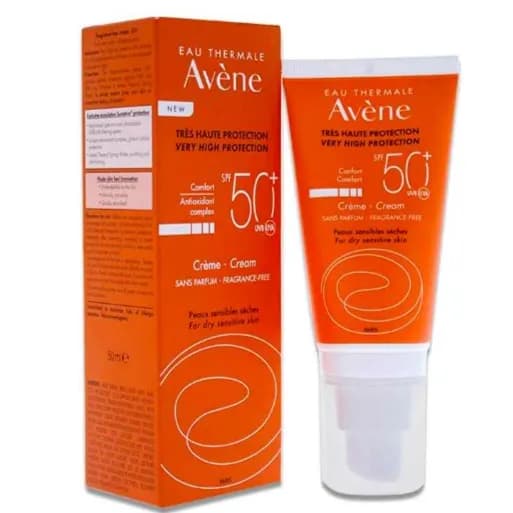 AVENE SUN SCREEN CREAM SPF 50 + ANTIOXIDANT 50 ML FRAGRENCE FREE FOR DRY SENSITIVE SKIN