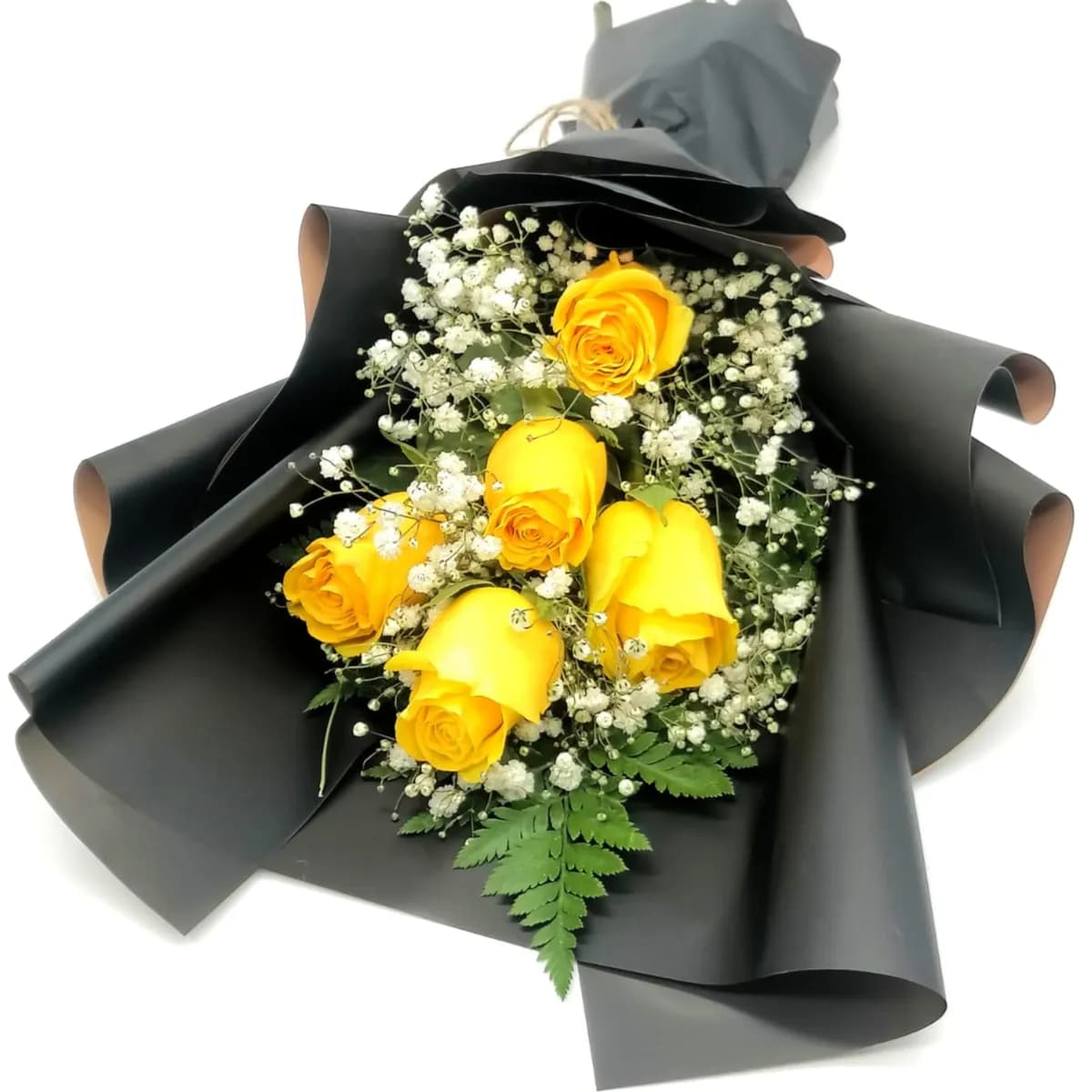 Mix Bouquet Of Natural Roses Yellow