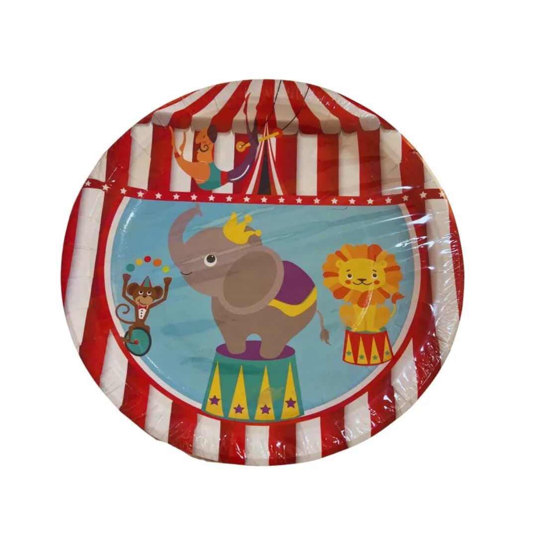 Carnival / Circus Paper Plates 8 Pcs