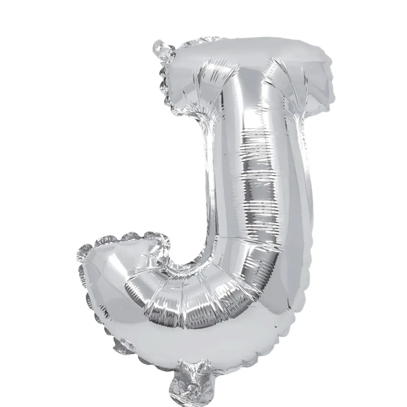 40 Inch Silver Letter J Balloon With Helium