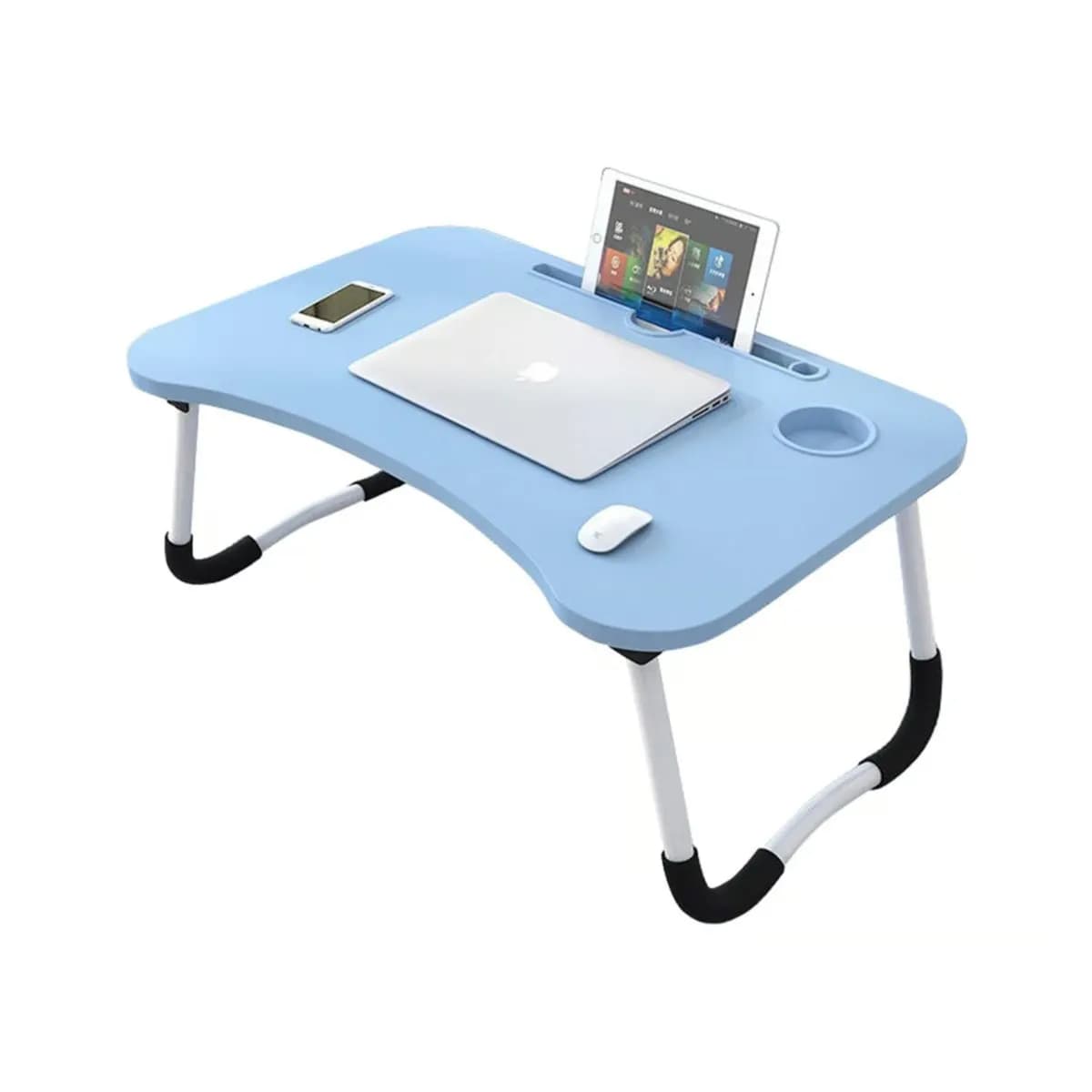 Golden Wheat Foldable Laptop Table 60x40x26cm- Blue