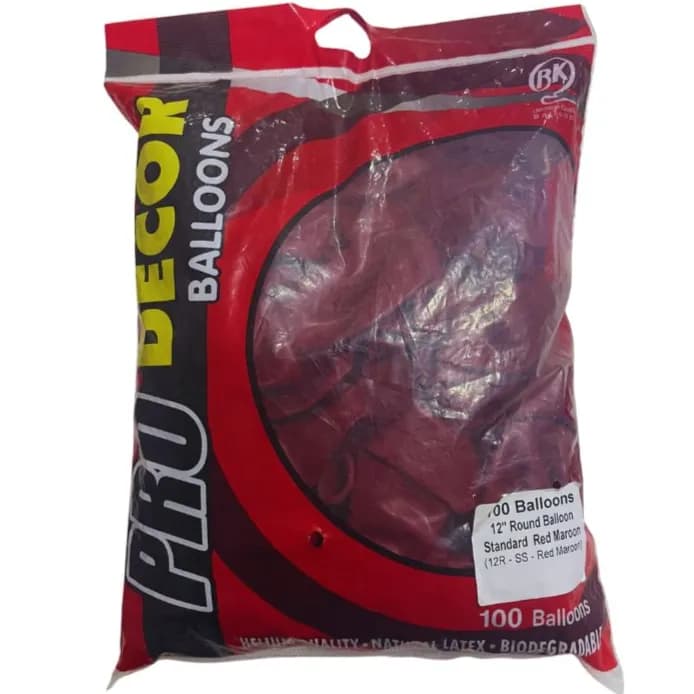 Standard Red Maroon 100 Pcs Per Pack