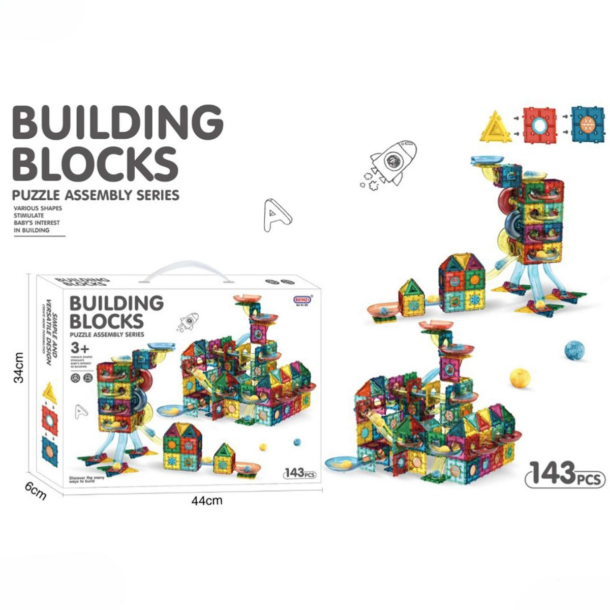 Geometric Creativity Building Blocks Puzzle Assembly Series For Kids - BBQL62