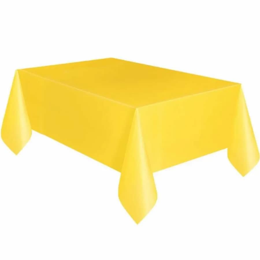 Plastic Table Cover Yellow (135cm X 270cm)