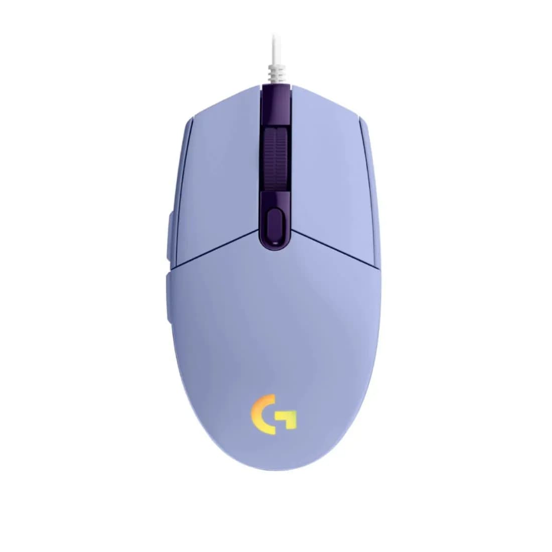 Logitech G203 Wired Gaming Mouse, 8,000 DPI, Rainbow Optical Effect LIGHTSYNC RGB, 6 Programmable Buttons purple