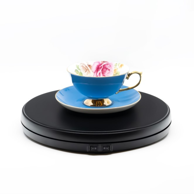 360 Degree Turntable Display Stand with LED (Black)