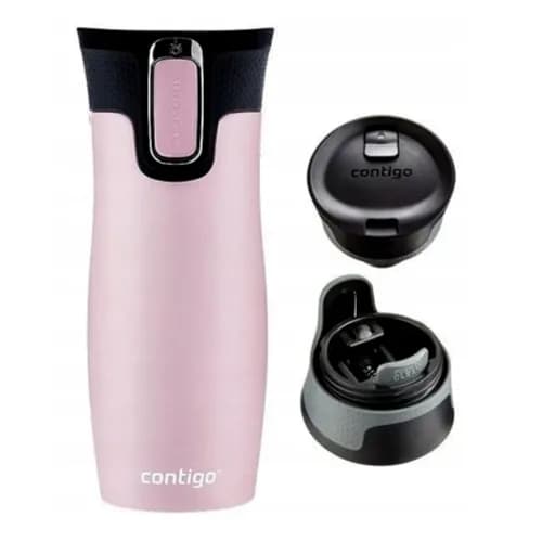 contigo autoseal west loop vacuum insulated stainless steel travel mug millenial pink 470ml