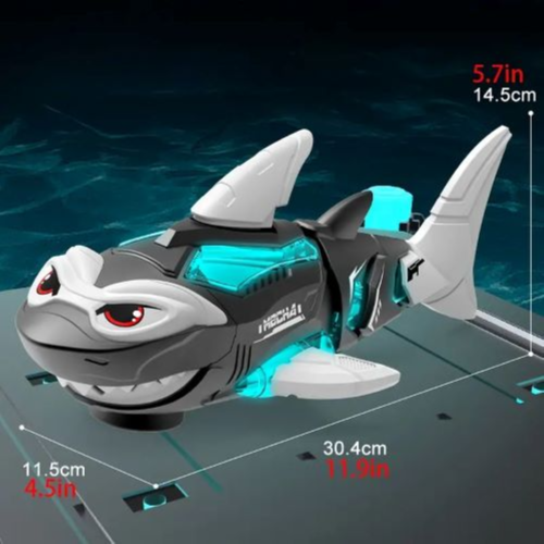 Simulation Electric Shark With Lights And Sounds (Black)