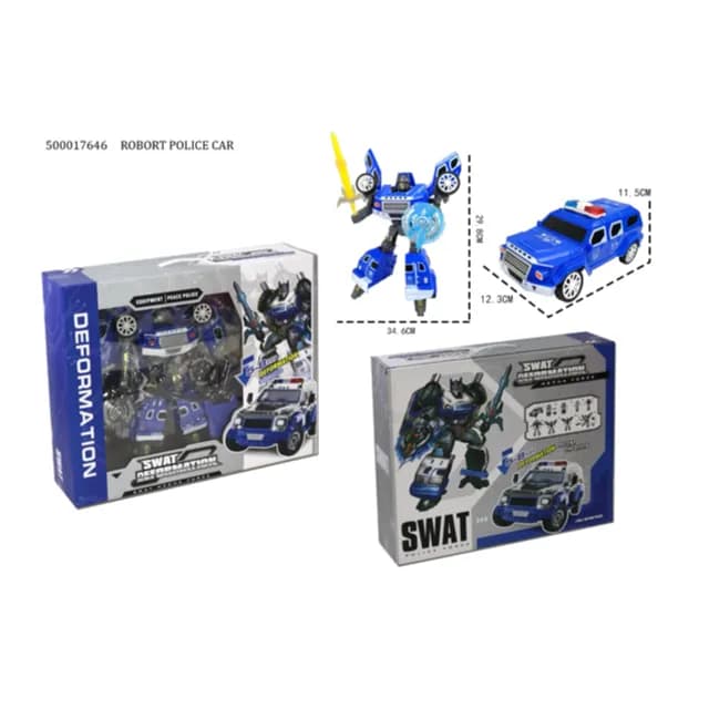 Swat Deformation Mecha Police Force Car No.819