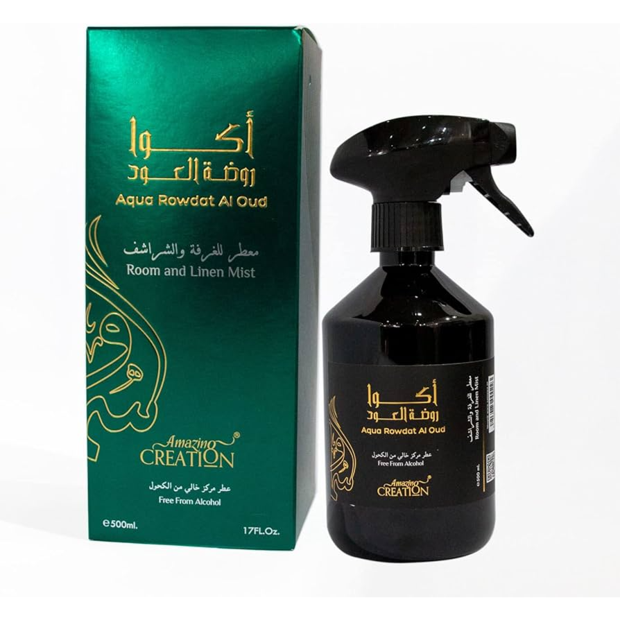 Amazing creation aqua Rowdat Al Oud Room and Linen Mist 500ml